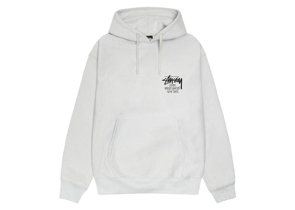 Sweat à capuche Stussy x Dover Street Market New York gris brouillard