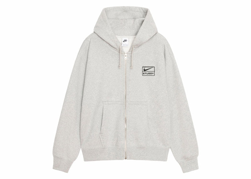 Sweat à capuche zippé en polaire Stussy x Nike Gris chiné