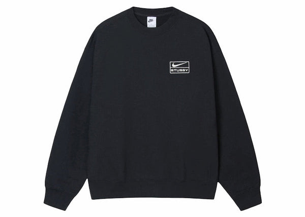 Sweat-shirt polaire délavé Stussy x Nike noir