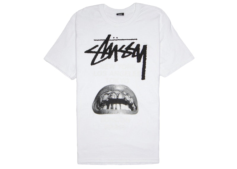 T-shirt blanc de la collection Stussy x Rick Owens World Tour 
