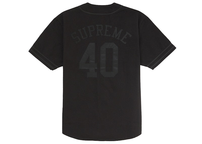 Supreme 40 Acres Twill Baseball Jersey Black