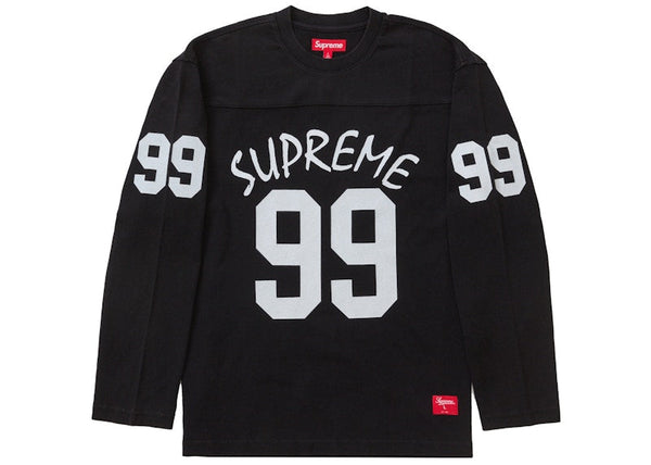 Haut de football à manches longues Supreme 99 noir