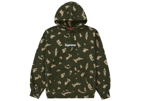 Supreme Box Logo Kapuzenpullover (FW21) Olivgrünes russisches Tarnmuster