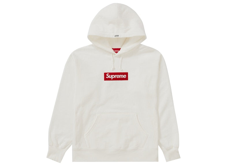 Supreme Box Logo Kapuzenpullover (FW21) Weiß