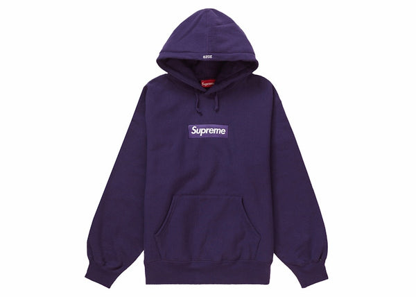 Sweat à capuche Supreme Box Logo (FW23) Violet foncé