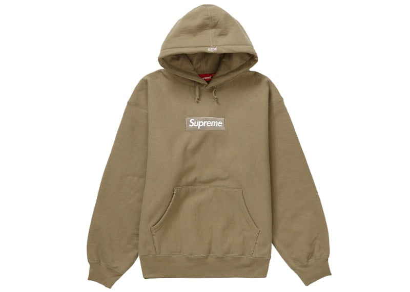 Sweat à capuche Supreme Box Logo (FW23) Sable foncé