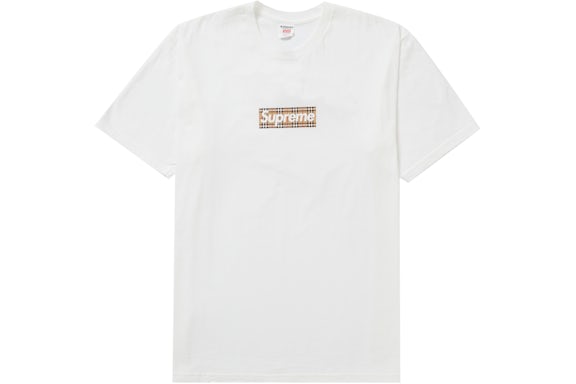 T-shirt Supreme x Burberry Box Logo « Blanc »