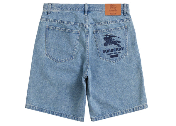 Short en jean Supreme Burberry bleu délavé 