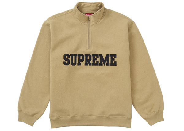 Pull demi-zip Supreme Collegiate brun foncé