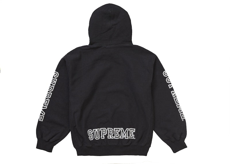 Sweat-shirt à capuche Supreme Collegiate Sleeve noir