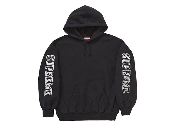 Sweat-shirt à capuche Supreme Collegiate Sleeve noir