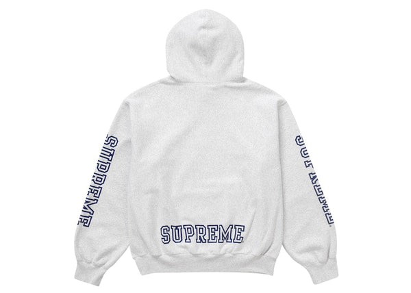 Sweat-shirt à capuche Supreme Collegiate Sleeve Gris cendré