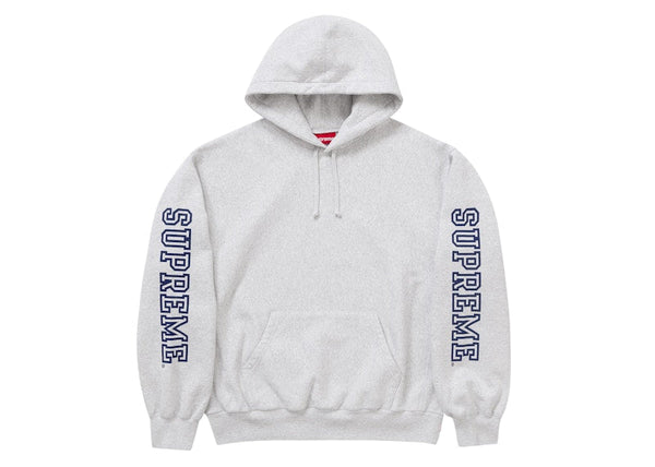 Sweat-shirt à capuche Supreme Collegiate Sleeve Gris cendré