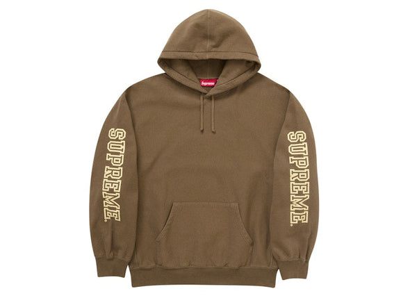 Sweat-shirt à capuche Supreme Collegiate Sleeve Olive Brown