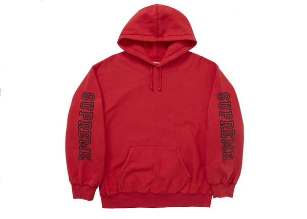 Sweat-shirt à capuche Supreme Collegiate Sleeve Rouge brûlé