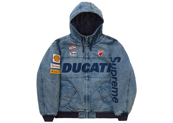 Veste de travail à capuche Supreme Ducati en jean 