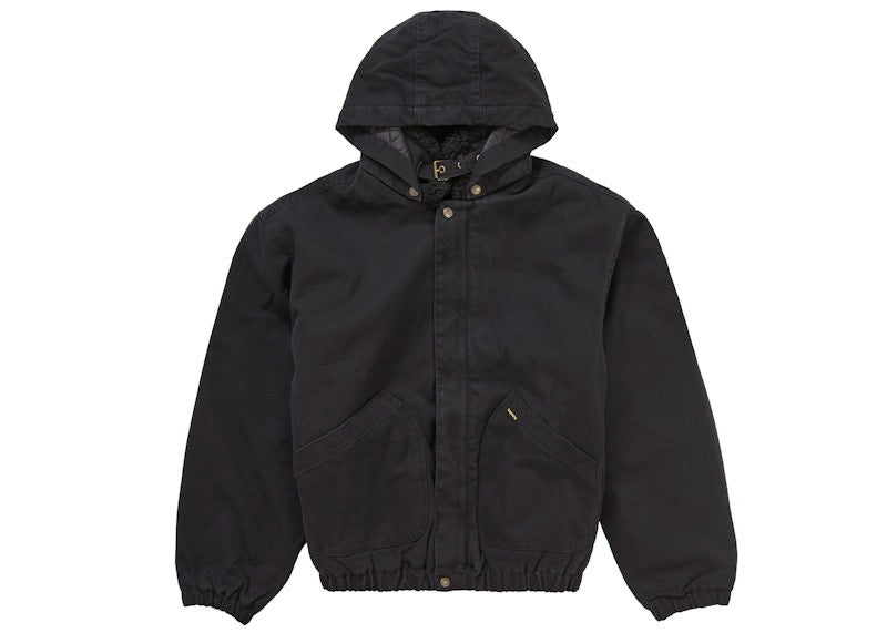 Supreme Faux Shearling Lined Bomber Jacket Black