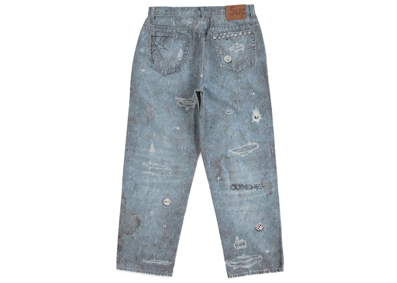 Supreme HJR Trompe L'oeil Loose Fit Jean Blue