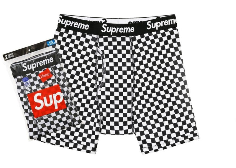 Boxer Supreme Hanes (lot de 2) à carreaux