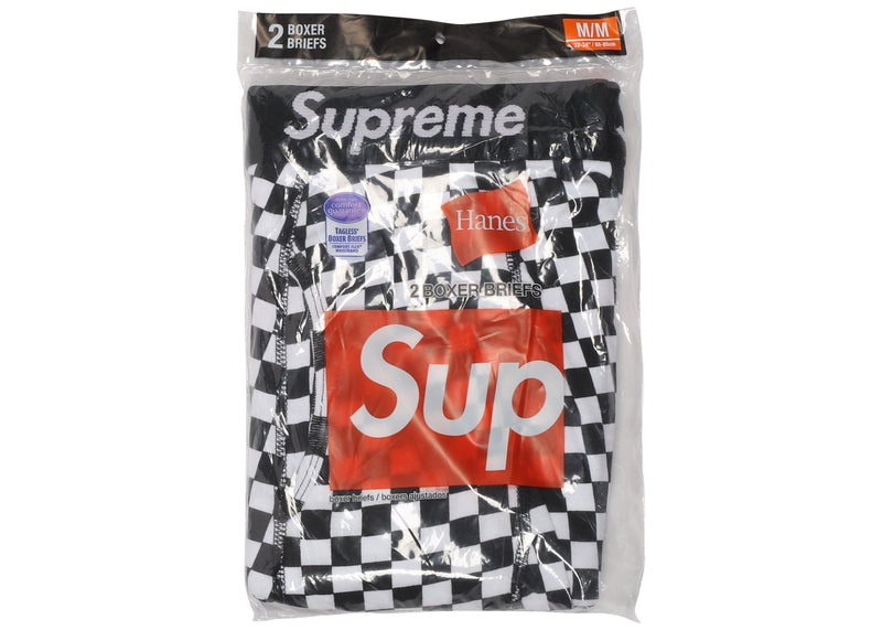 Boxer Supreme Hanes (lot de 2) à carreaux