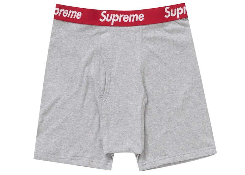 Boxer Supreme Hanes (lot de 2) Gris chiné