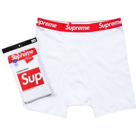 Boxers Supreme Hanes (lot de 4) blancs