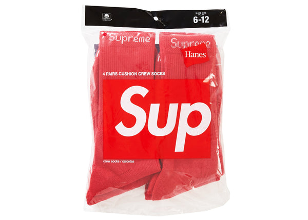 Chaussettes Supreme Hanes (lot de 2) Rouge