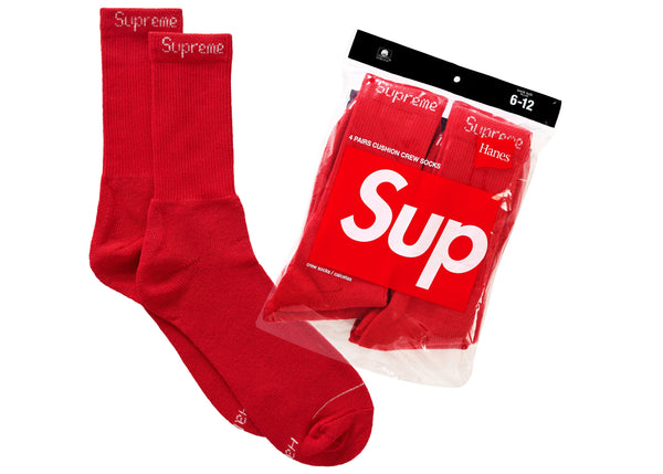 Chaussettes Supreme Hanes (lot de 2) Rouge