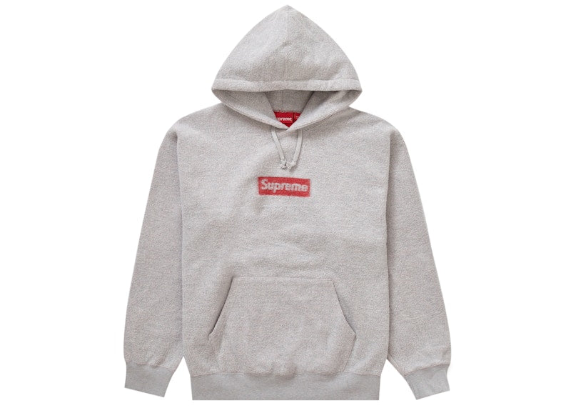 Supreme Inside Out Box Logo Kapuzenpullover Heather Grey