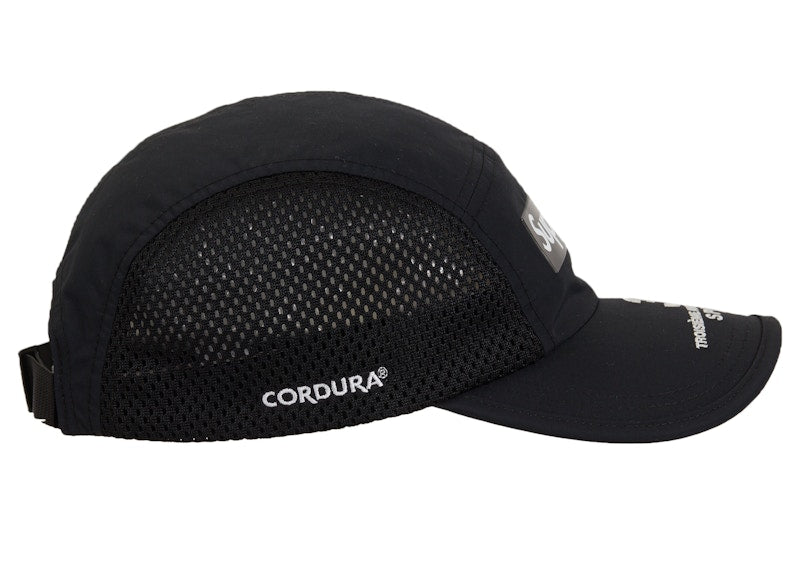Casquette de camping à empiècements latéraux en maille suprême (SS24) noire