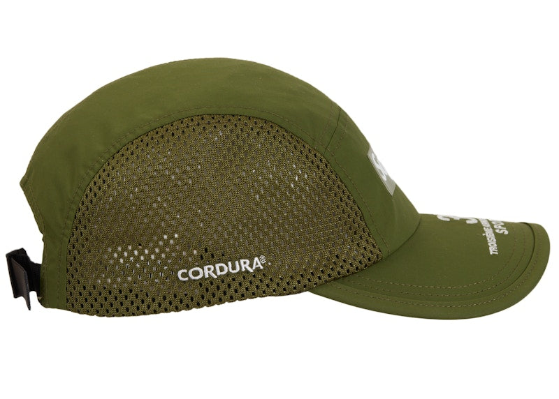 Casquette de camping à empiècements latéraux en maille suprême (SS24) Olive