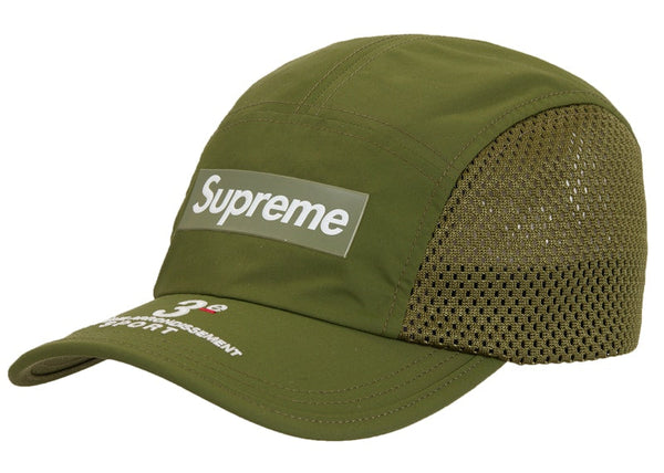 Casquette de camping à empiècements latéraux en maille suprême (SS24) Olive
