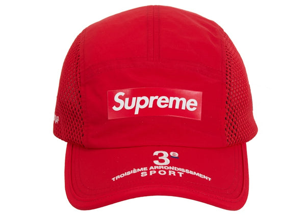 Casquette de camping à empiècements latéraux en maille suprême (SS24) Rouge