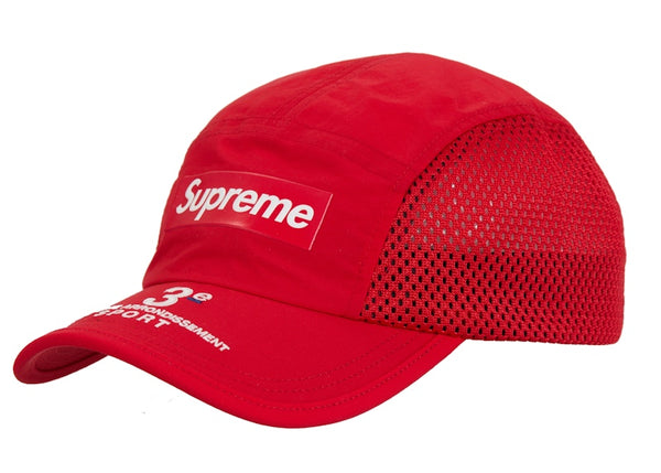Casquette de camping à empiècements latéraux en maille suprême (SS24) Rouge