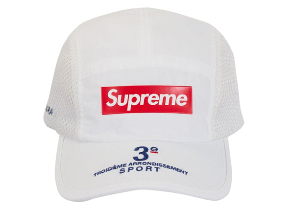 Casquette de camping à empiècements latéraux en maille suprême (SS24) blanche