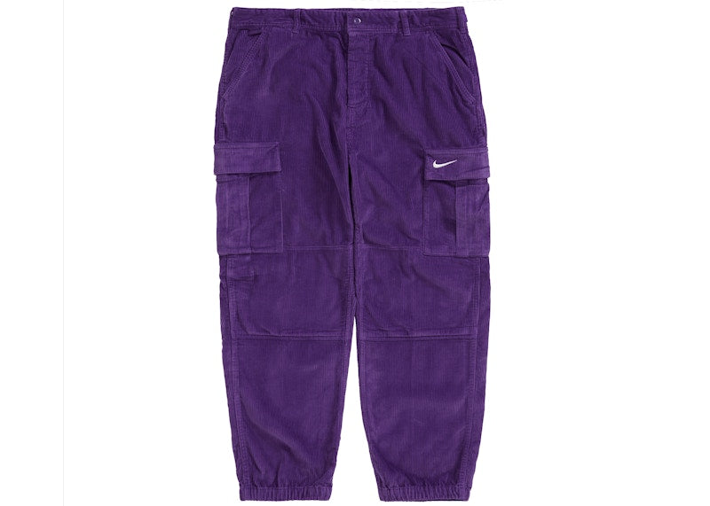 Pantalon cargo en velours côtelé Supreme Nike Arc Violet