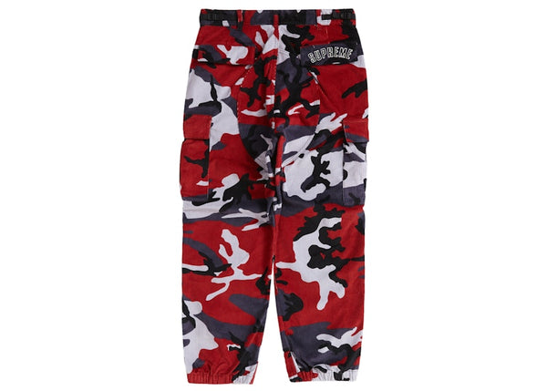Pantalon cargo en velours côtelé Supreme Nike Arc Rouge Camo 