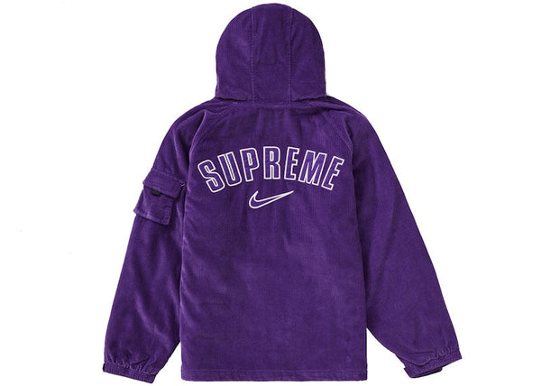 Veste à capuche en velours côtelé Supreme Nike Arc Violet