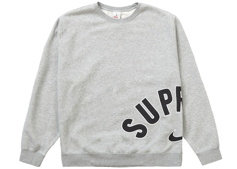 Pull ras du cou Supreme Nike Arc gris chiné 