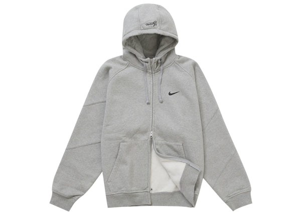 Supreme Nike Zip Up Hooded Sweatshirt Heather Grey