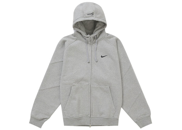 Supreme Nike Zip Up Hooded Sweatshirt Heather Grey