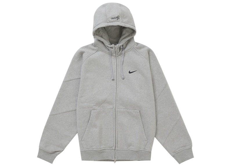 Supreme Nike Zip Up Hooded Sweatshirt Heather Grey
