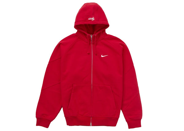 Supreme Nike Zip Up Hooded Sweatshirt Red