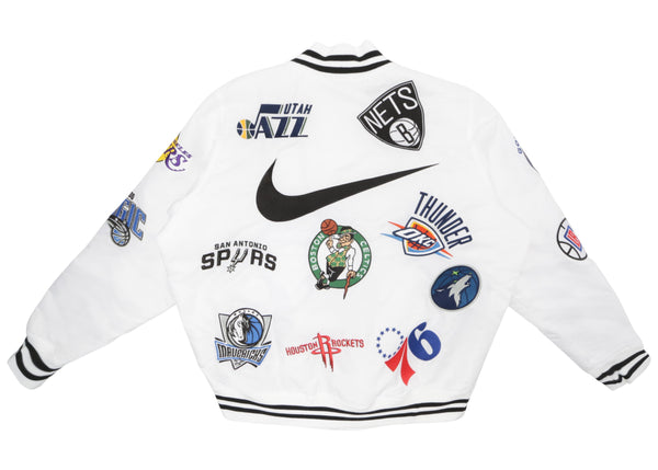 Veste d'échauffement Supreme Nike/NBA Teams Blanche