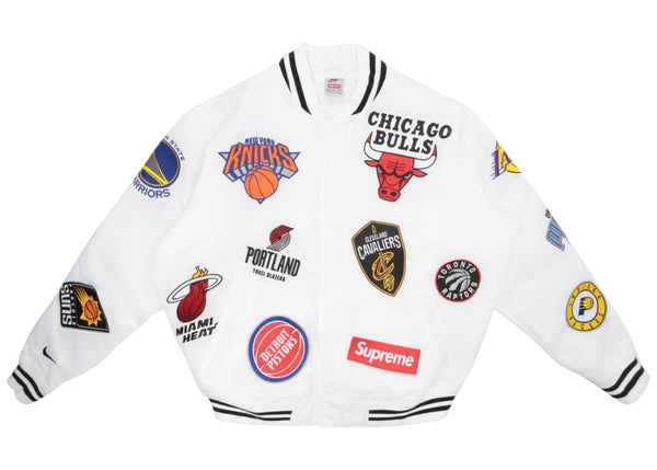 Veste d'échauffement Supreme Nike/NBA Teams Blanche