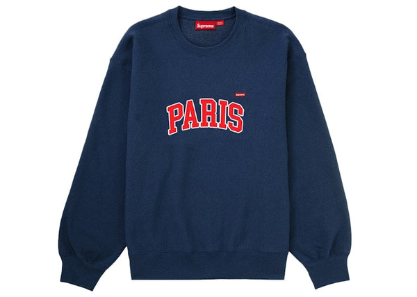 Pull ras du cou Supreme Paris Shop Small Box bleu marine