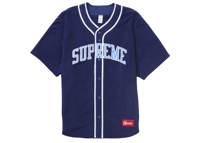 Maillot de baseball Supreme Polartec bleu marine 