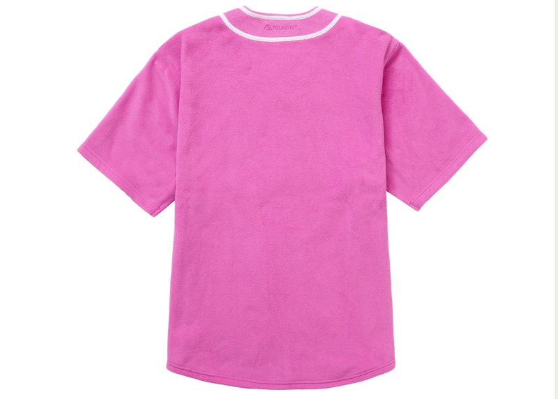 Maillot de baseball Supreme Polartec rose 