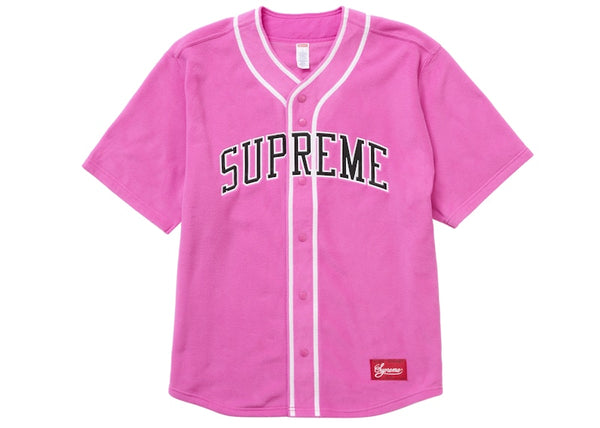 Maillot de baseball Supreme Polartec rose 
