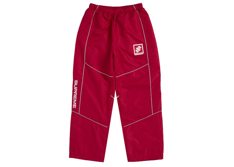 Supreme Reflective Piping Track Pant Red